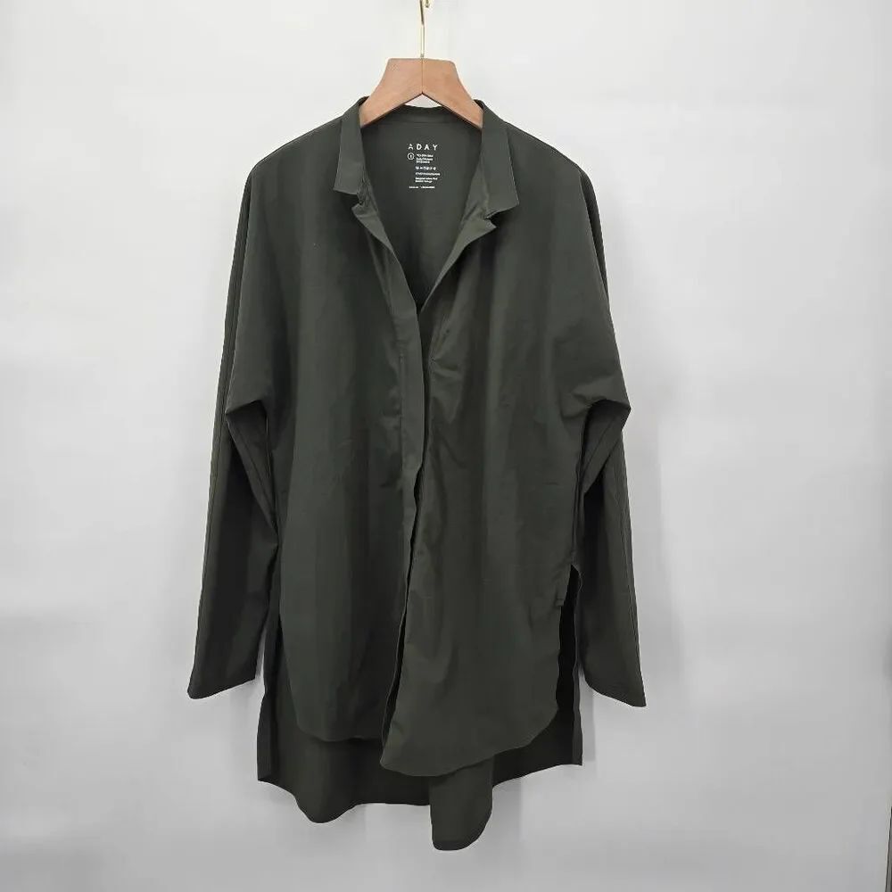 ADAY Something Borrowed Shirt Women's Small Long Sleeve Oversized Minimalist But